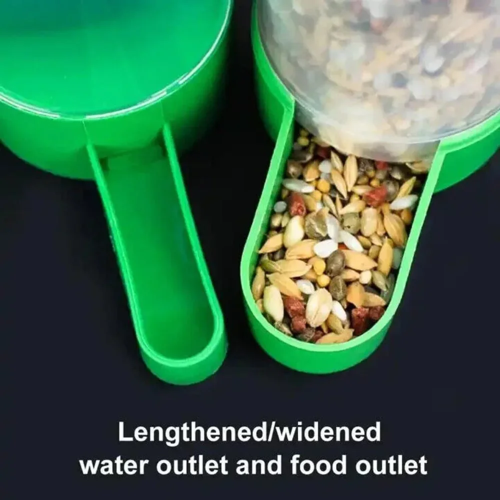 4 pcs Bird cage Hanging water Feeder for Large Capacity Plastic Container